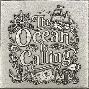 The Ocean Is Calling – Steel Texture Plate