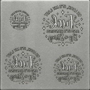 My Last Fuck Ornament Steel Texture Plate